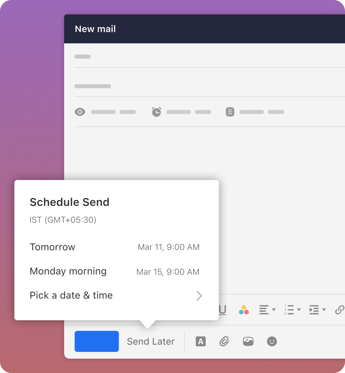 Schedule & Send - Email Feature